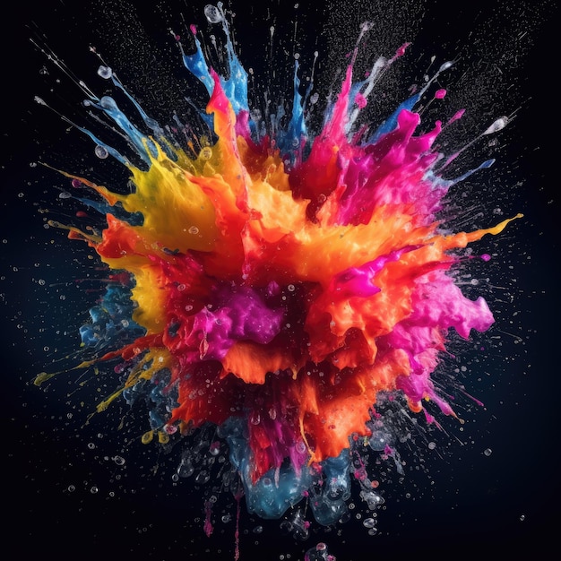 Le tourbillon vibrant L'explosion colorée