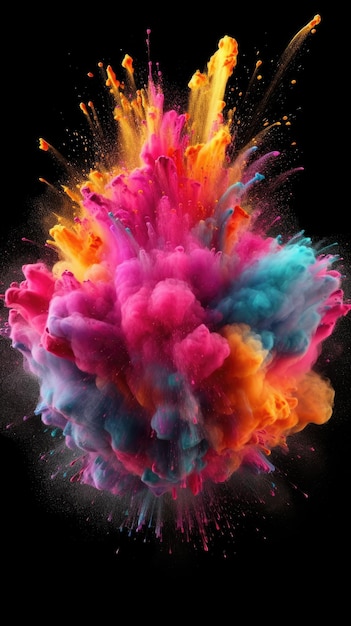 Le tourbillon vibrant L'explosion colorée