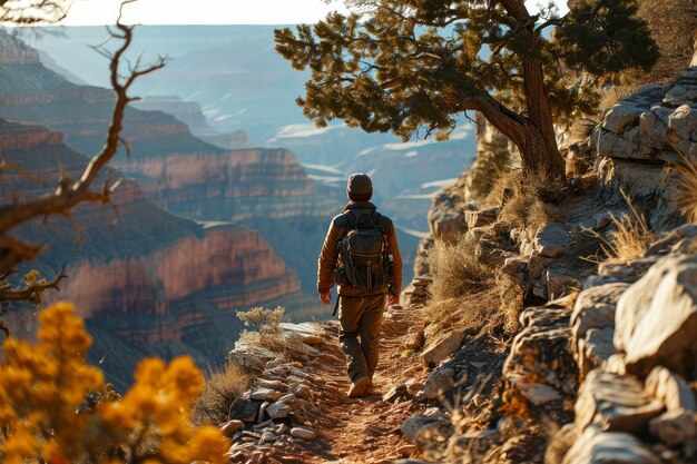 touriste dans le grand canyon