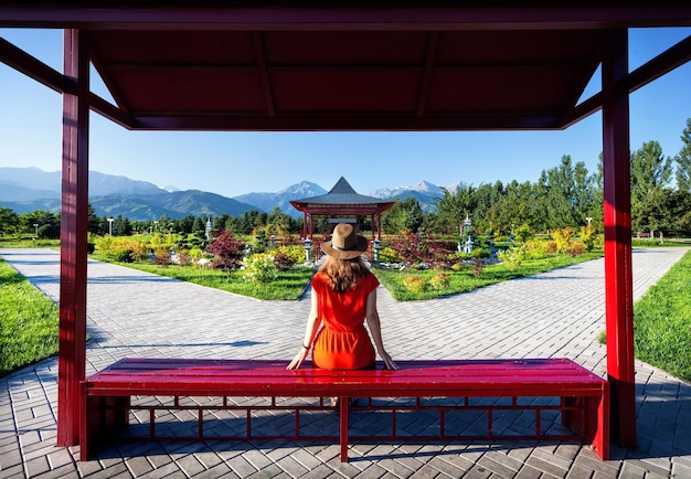 Touriste de Jardin japonais