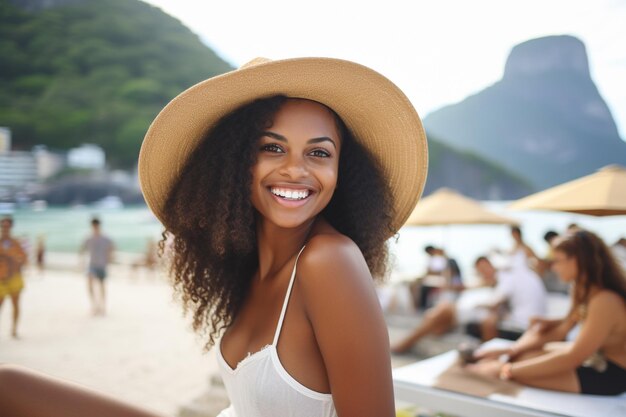 Touriste noire de Rio de Janeiro