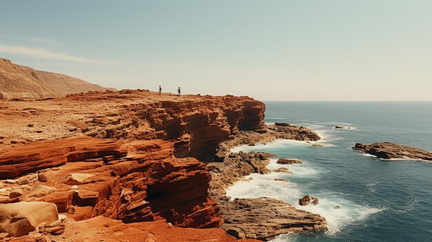 Photo touriste sur une photo de roche