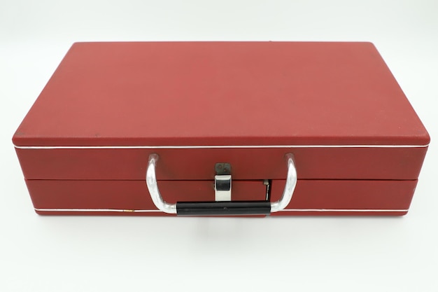 Tourne-disques portables style valise vintage platines couleur rouge avec haut-parleur vinyle