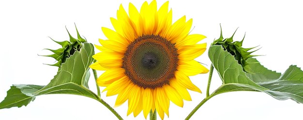 Photo un tournesol avec un centre brun