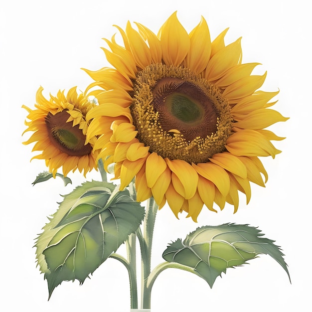 Tournesol Clipart aquarelle