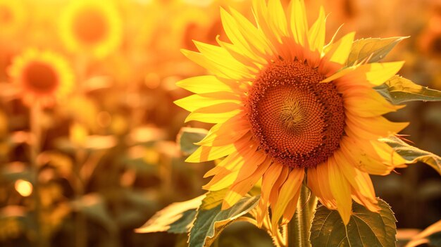 Le tournesol dans un champ IA générative