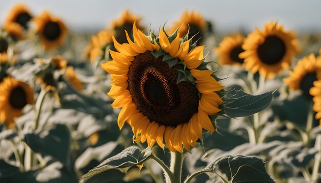 un tournesol avec le numéro 2 dessus