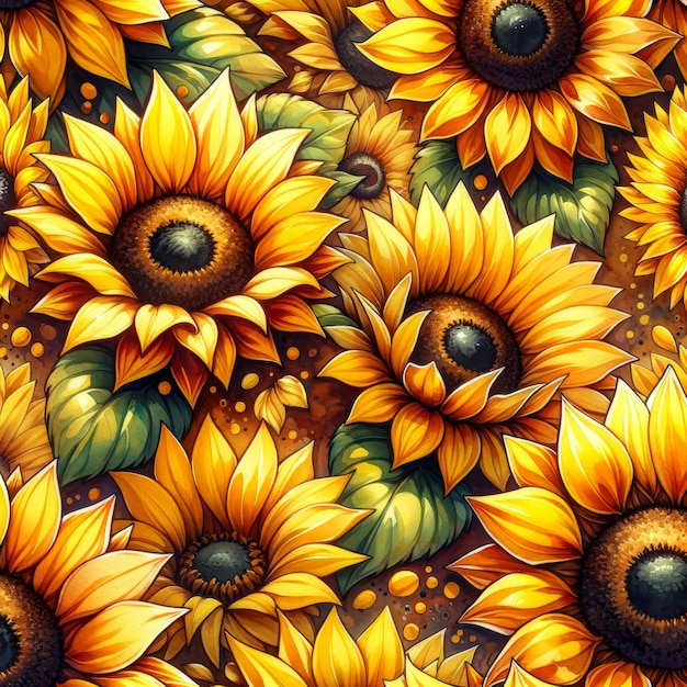 Les tournesols d'été en pleine floraison