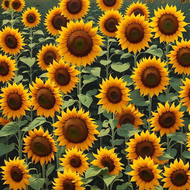 Tournesols générés par l'IA