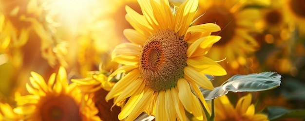 Les tournesols rayonnants Les fleurs vives éclairent le jardin de beauté naturelle