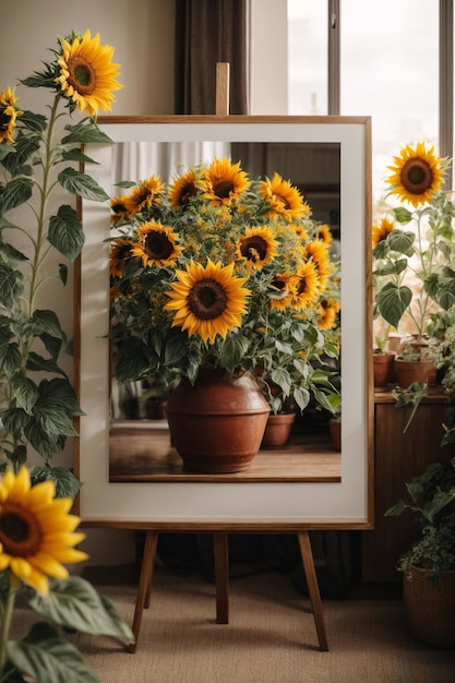 Des tournesols vibrants éclairent une fenêtre