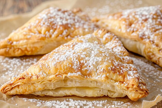 Des tournois remplis de pudding avec une croûte de pâtisserie brun doré