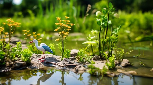 Tout ennuyeux avec des canards dans un étang