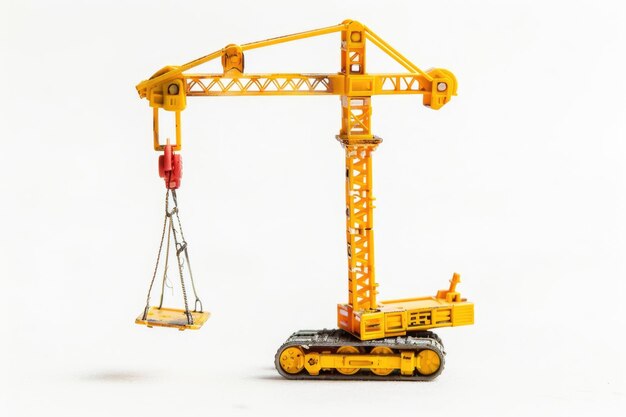 Photo toy crane on white background