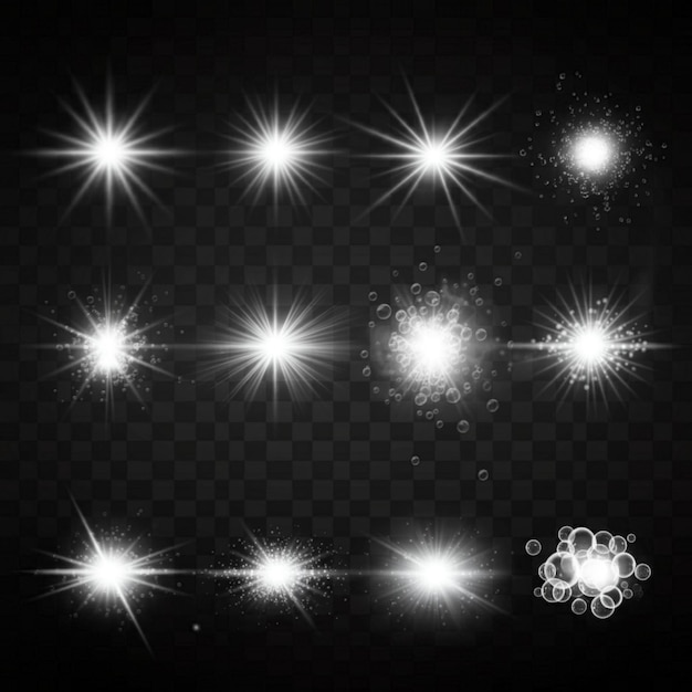 des traces d'étoiles sur un fond noir