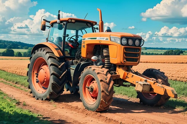 Tracteur agricole lourd équipement des terres arables équipement agricole mécanisé fond de papier peint