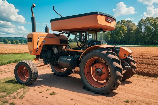 Tracteur agricole lourd équipement des terres arables équipement agricole mécanisé fond de papier peint