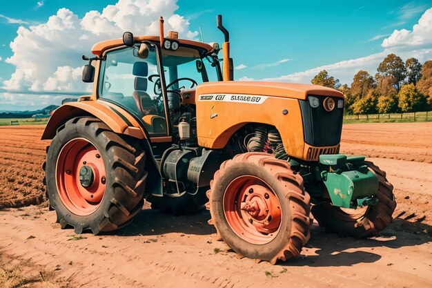 Tracteur agricole lourd équipement des terres arables équipement agricole mécanisé fond de papier peint