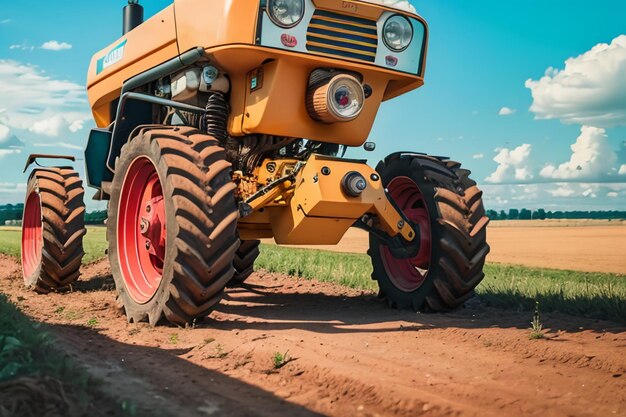 Tracteur agricole lourd équipement des terres arables équipement agricole mécanisé fond de papier peint