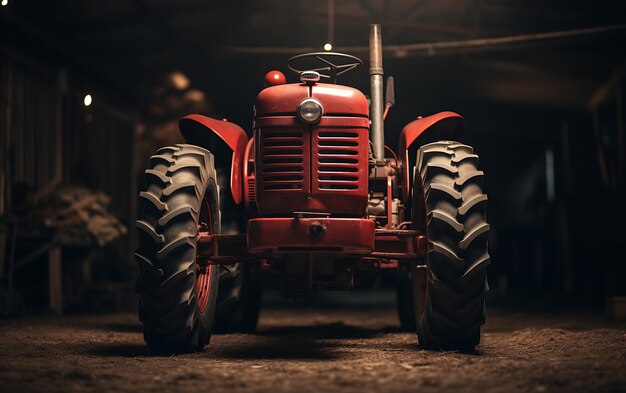 Tracteur de ferme de course en gros plan