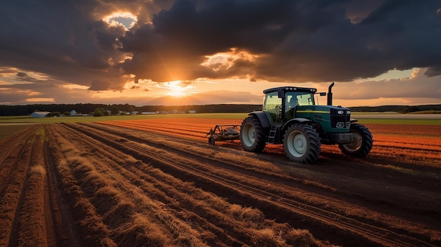 Tracteur HDR Sunset