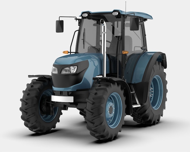 Tracteur isolé sur fond illustration de rendu 3d