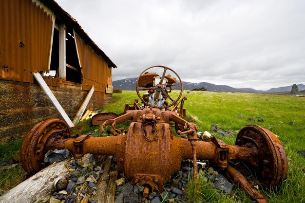 Photo tracteur rouillé islande