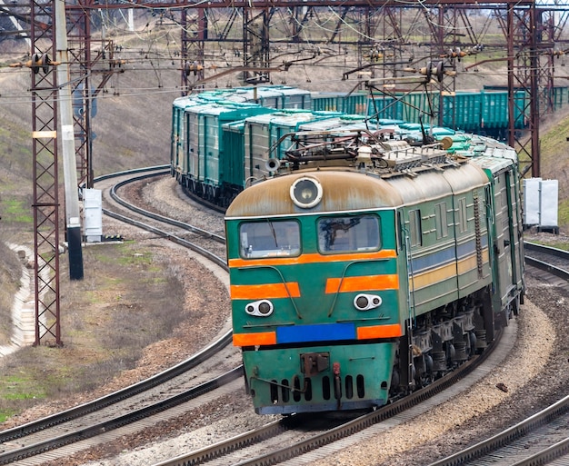 Train de fret électrique lourd en Ukraine