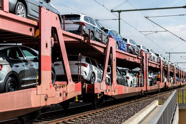 Photo le train à la gare