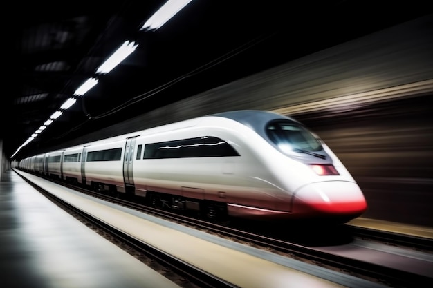Train à grande vitesse super moderne Générer Ai