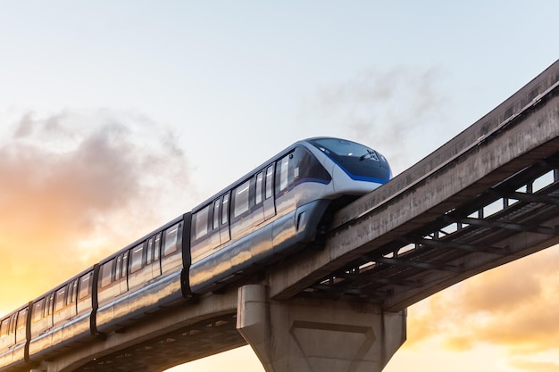 Train monorail du métro de Sao Paulo.