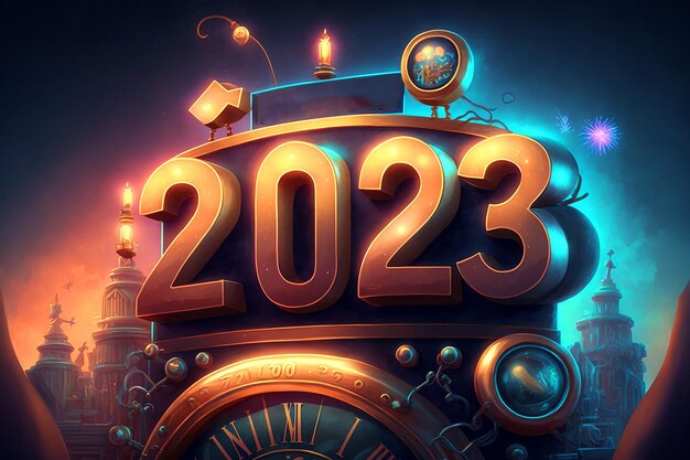 Photo un train avec le numéro 2023 dessus