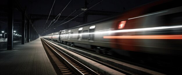 Un train passant devant une gare avec le numéro 1 sur le côté.