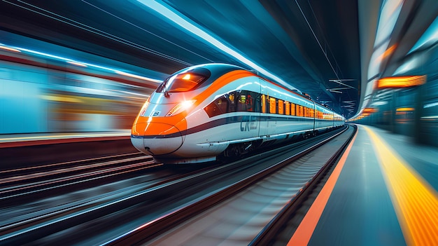 Un train qui traverse un tunnel