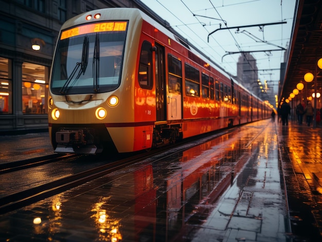 un train sur les rails