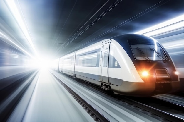 Train urbain super moderne à grande vitesse Générer Ai