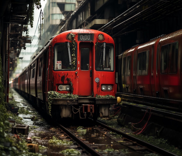 Un train sur les voies