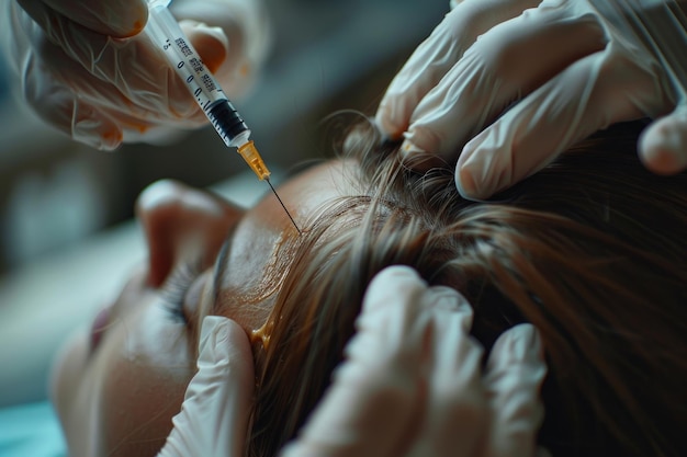 Traitement de la perte de cheveux par mésothérapie