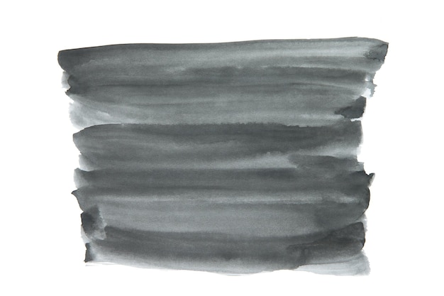 Traits d'encre peints abstraits à l'aquarelle noire sur papier aquarelle