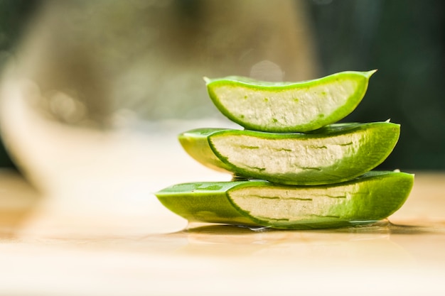 tranche d'aloe vera à la ferme