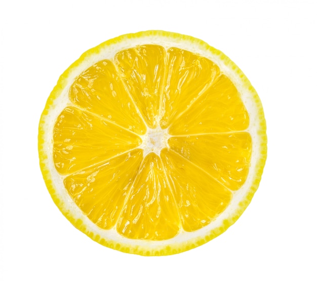 Tranche de citron isolé