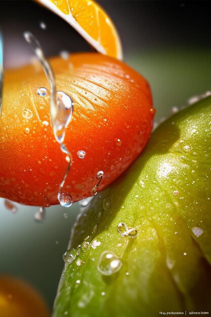 Tranche de fruit orange jaune affichage de jus d'orange fond de publicité de promotion commerciale