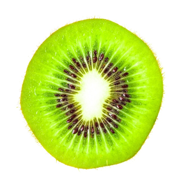 Tranche de kiwi sur blanc
