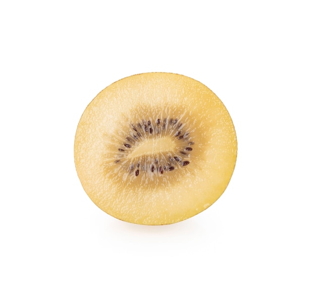 Tranche de kiwi isolé sur fond blanc