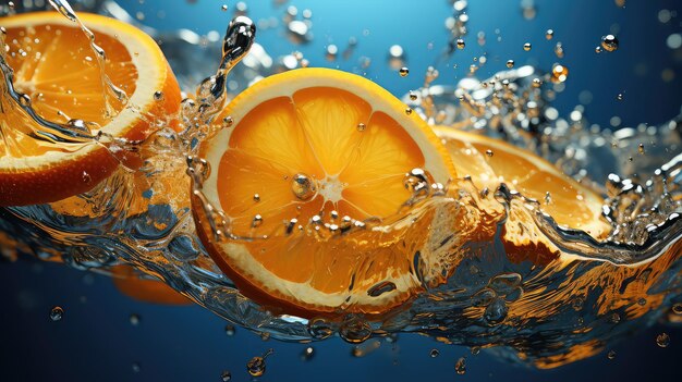 tranche d'orange dans l'eau