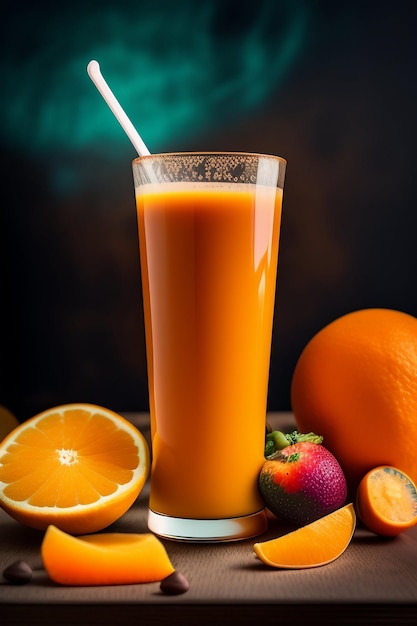 Tranche d'orange avec des éclaboussures de jus d'orange isolées