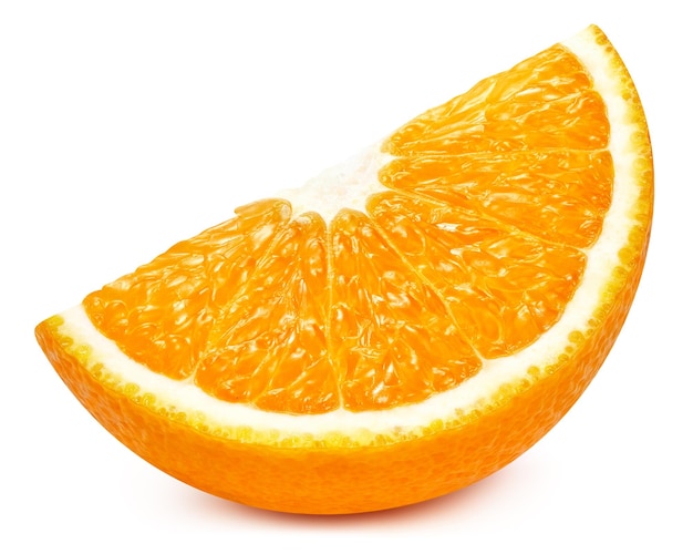 tranche d&#39;orange isolé sur fond blanc