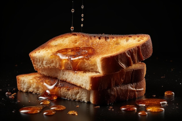 Une tranche de pain au cœur grillé Générez Ai