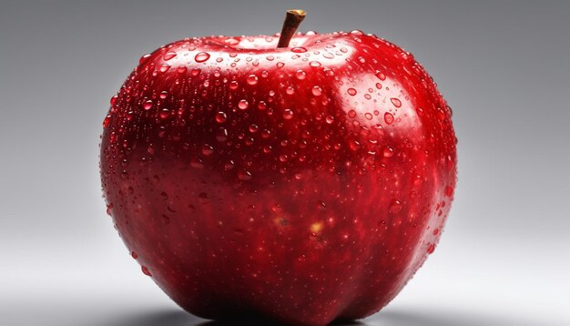 Une tranche de pomme rouge juteuse parfaite pour des collations et des régimes sains générés par l'intelligence artificielle