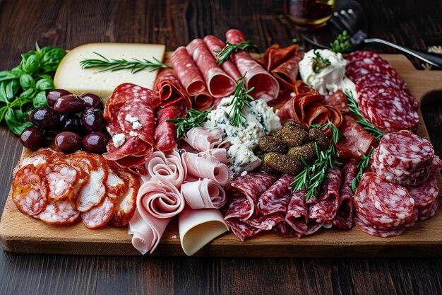 Trancher des saucisses et du fromage dans un restaurant